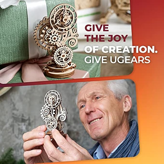 STEAMPUNK CLOCK 3D WOODEN PUZZLE - MECHANICAL WOODEN CLOCK - ADULT MODEL KITS FOR CHRISTMAS AND NEW YEAR - MAGNIFICENT HOME DECORATION - Image 4